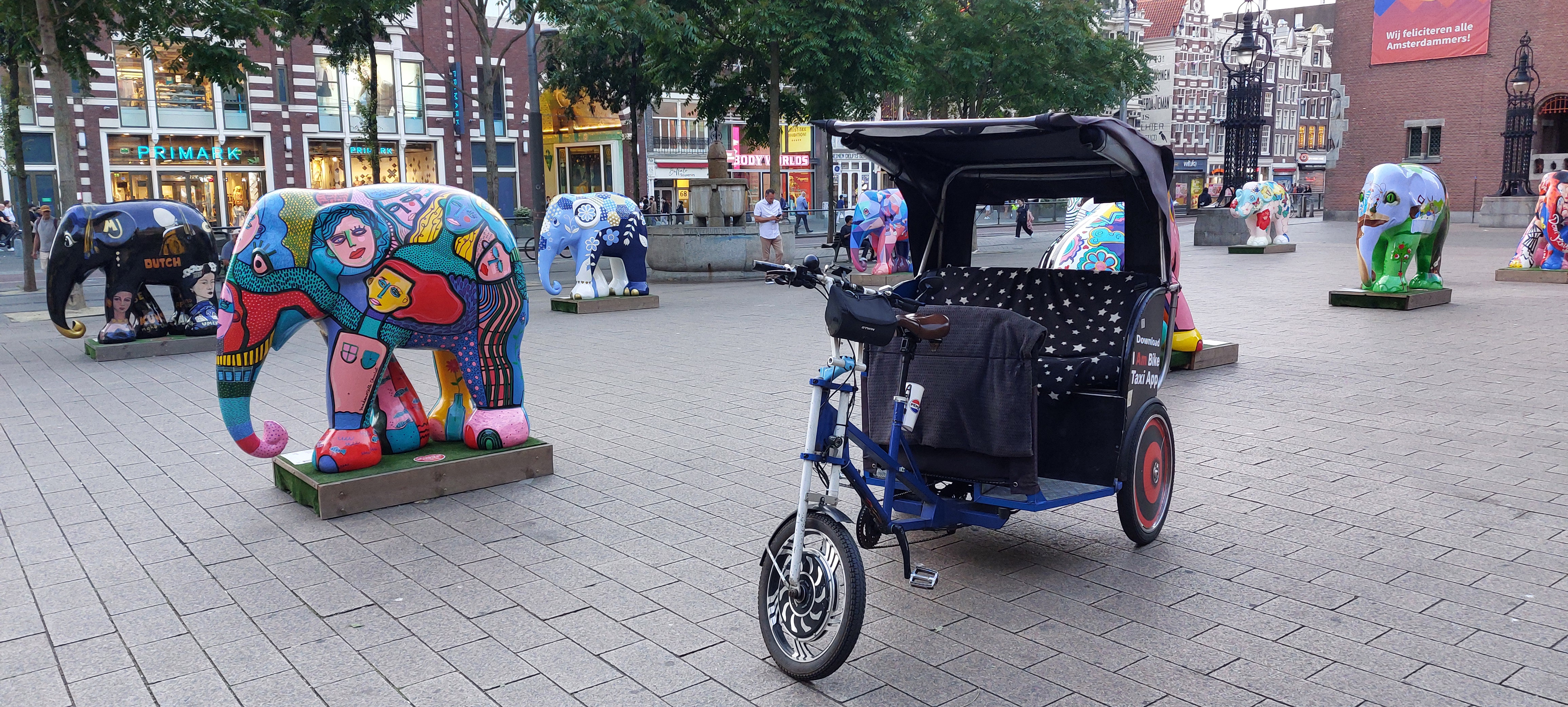 Riksza Green Planet Taxi w Amsterdamie
